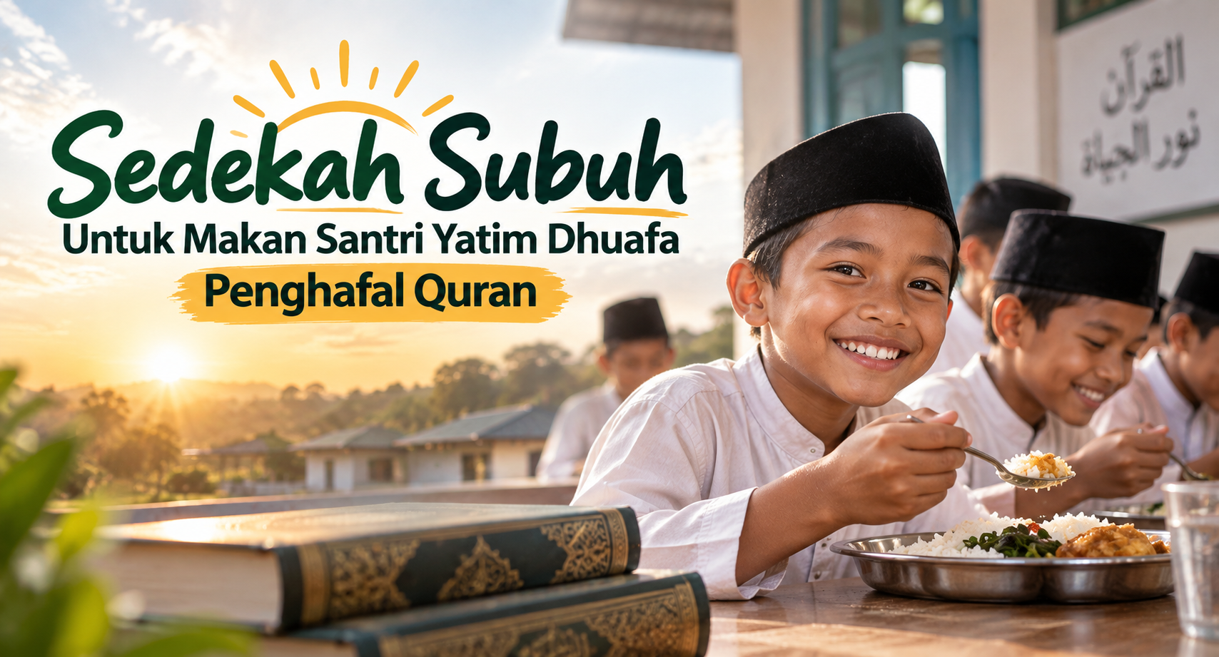 Sedekah Subuh Untuk Makan Santri Yatim Dhuafa Penghafal Quran