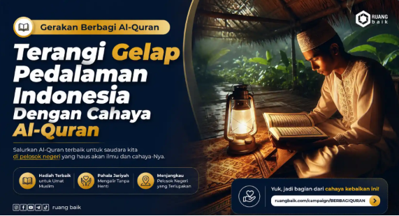 Berbagi Al-Quran Terangi Gelapnya Pedalaman